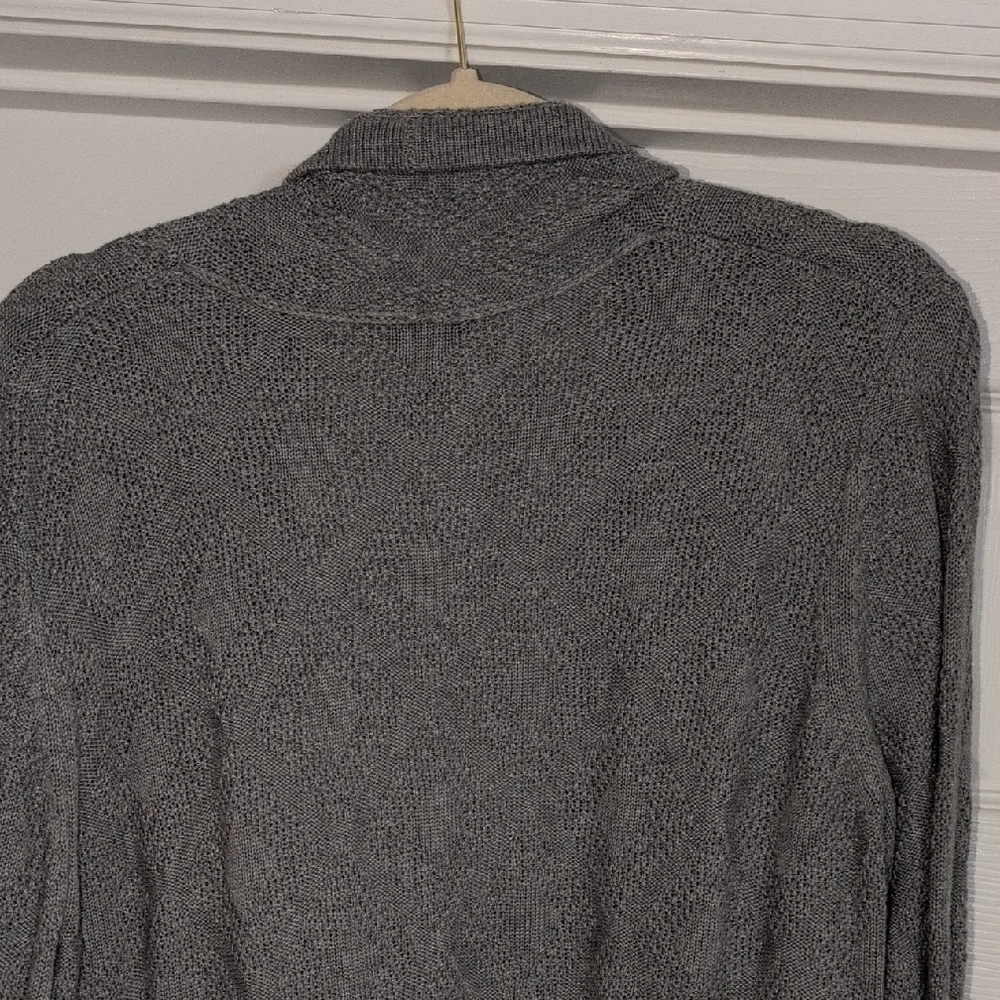 Market & Spruce Textured Gray Cardigan - Picture 4 of 4